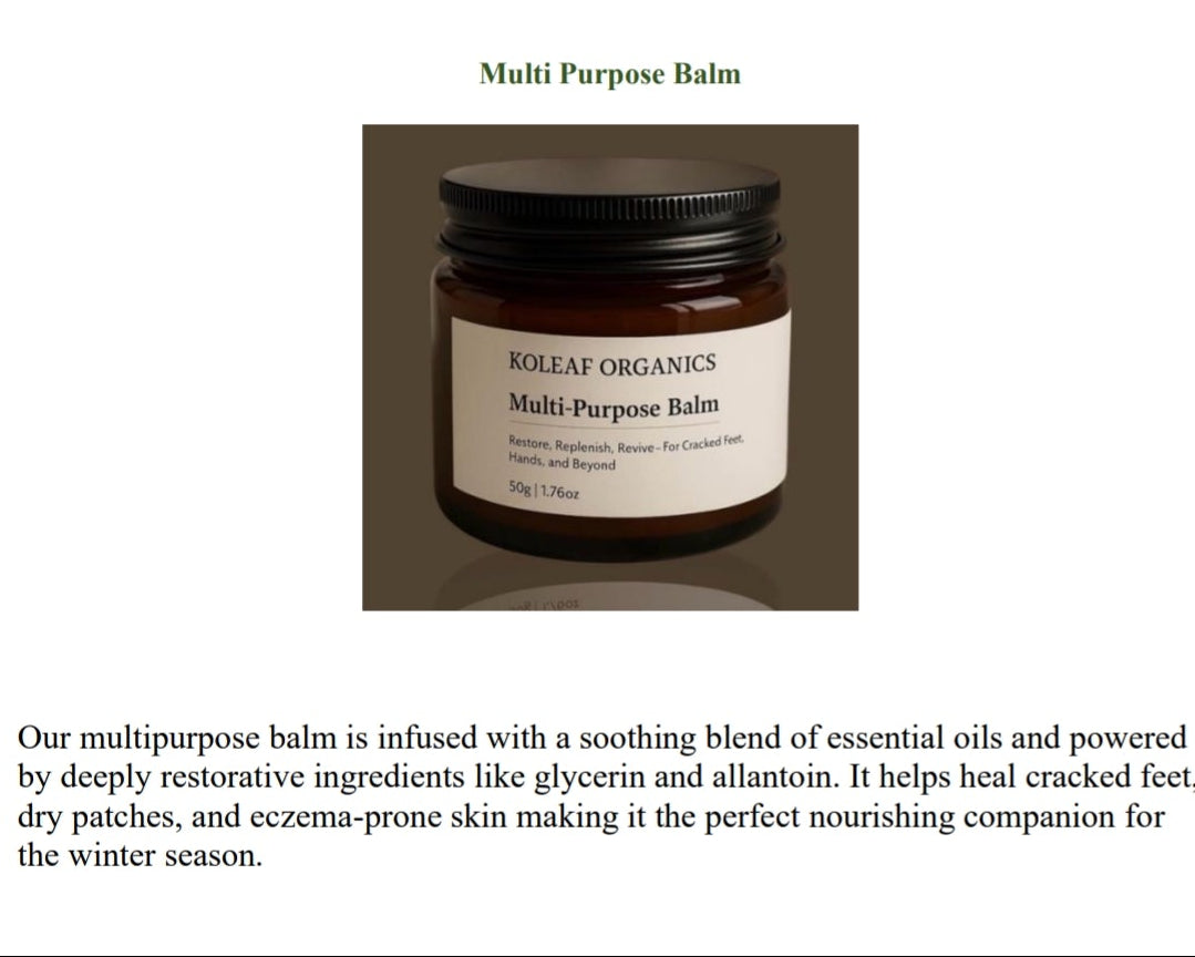 Koleaf Organics Multi-Purpose Balm