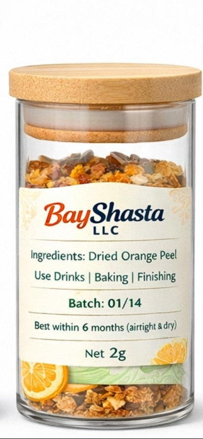 Dried Orange Peel and  Herbal Tea Infusion